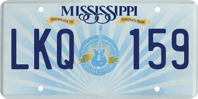 MS license plate LKQ159
