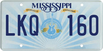 MS license plate LKQ160