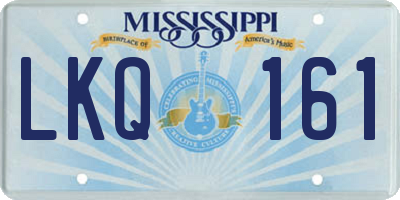 MS license plate LKQ161