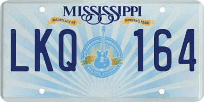 MS license plate LKQ164