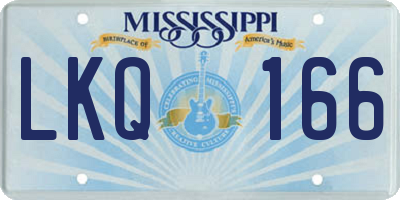 MS license plate LKQ166