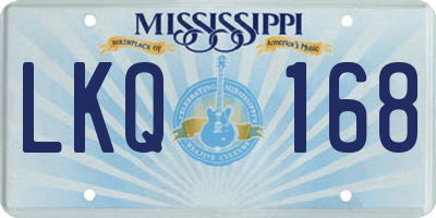 MS license plate LKQ168