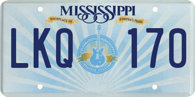 MS license plate LKQ170