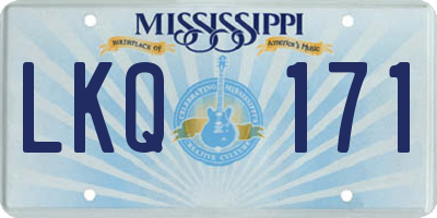 MS license plate LKQ171