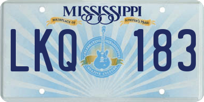 MS license plate LKQ183