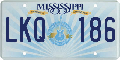 MS license plate LKQ186
