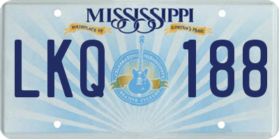 MS license plate LKQ188