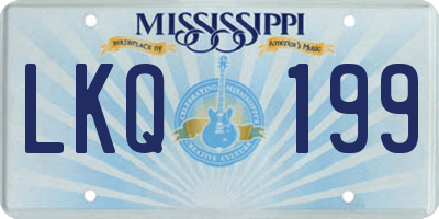 MS license plate LKQ199