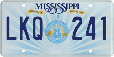 MS license plate LKQ241