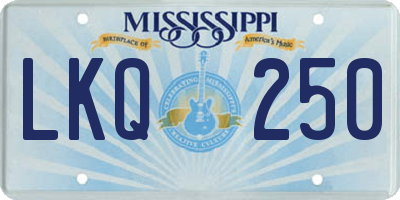 MS license plate LKQ250