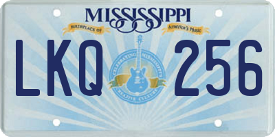 MS license plate LKQ256