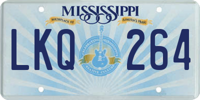 MS license plate LKQ264