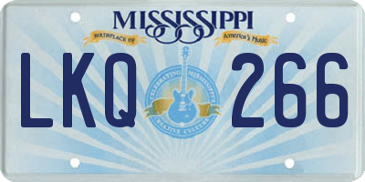 MS license plate LKQ266