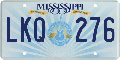 MS license plate LKQ276
