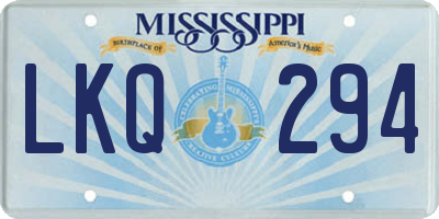MS license plate LKQ294