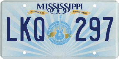 MS license plate LKQ297