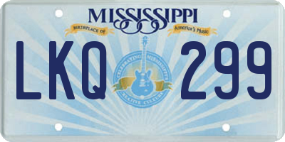 MS license plate LKQ299