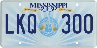 MS license plate LKQ300