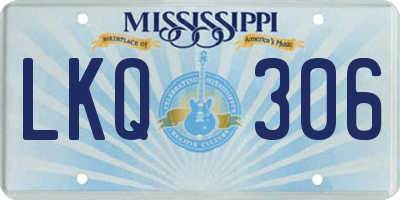 MS license plate LKQ306