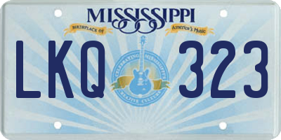 MS license plate LKQ323