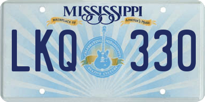 MS license plate LKQ330