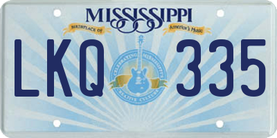 MS license plate LKQ335