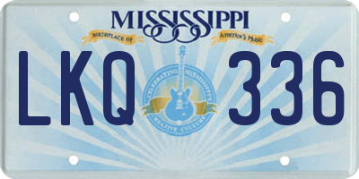 MS license plate LKQ336