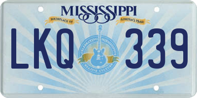 MS license plate LKQ339