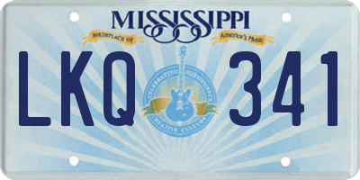 MS license plate LKQ341