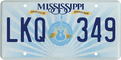 MS license plate LKQ349