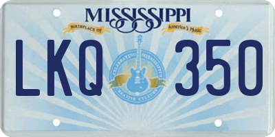MS license plate LKQ350
