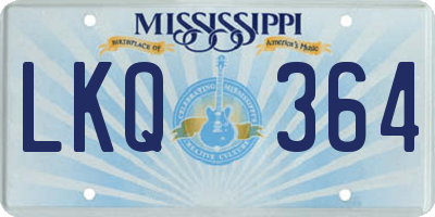 MS license plate LKQ364