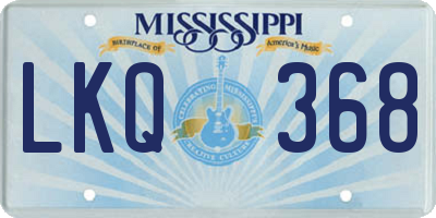 MS license plate LKQ368