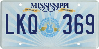 MS license plate LKQ369