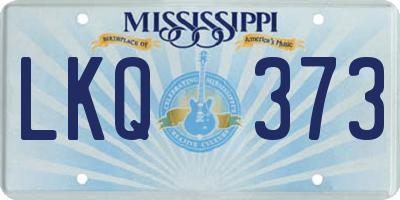 MS license plate LKQ373