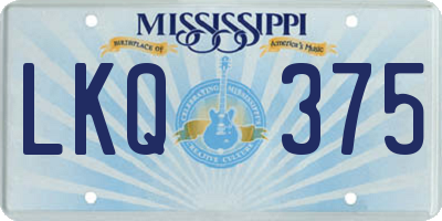 MS license plate LKQ375