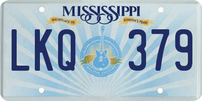 MS license plate LKQ379