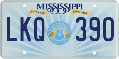 MS license plate LKQ390