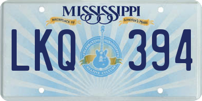MS license plate LKQ394