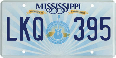 MS license plate LKQ395