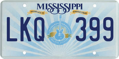 MS license plate LKQ399