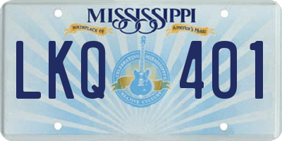 MS license plate LKQ401