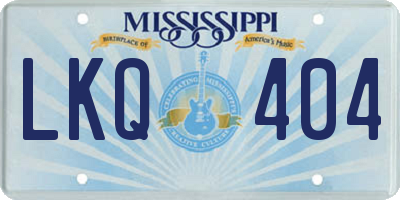 MS license plate LKQ404
