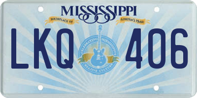 MS license plate LKQ406