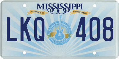 MS license plate LKQ408