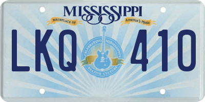 MS license plate LKQ410