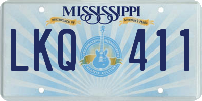 MS license plate LKQ411