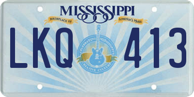 MS license plate LKQ413