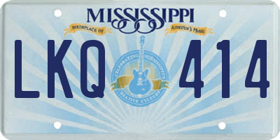 MS license plate LKQ414