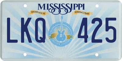 MS license plate LKQ425